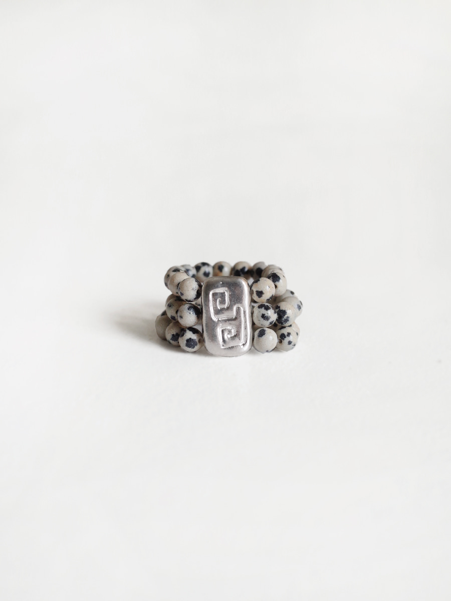 Totem Beads Ring · Dalmatian Jasper