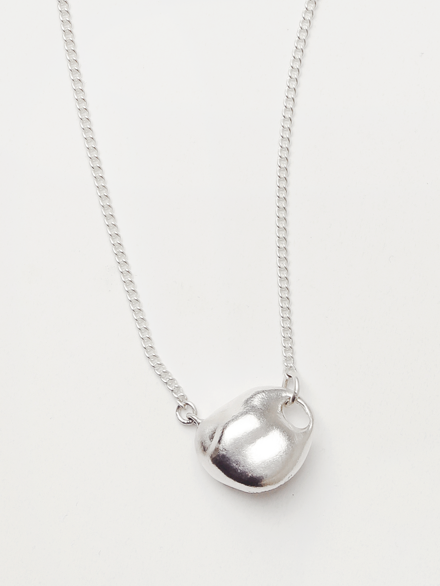 Rough pebble necklace