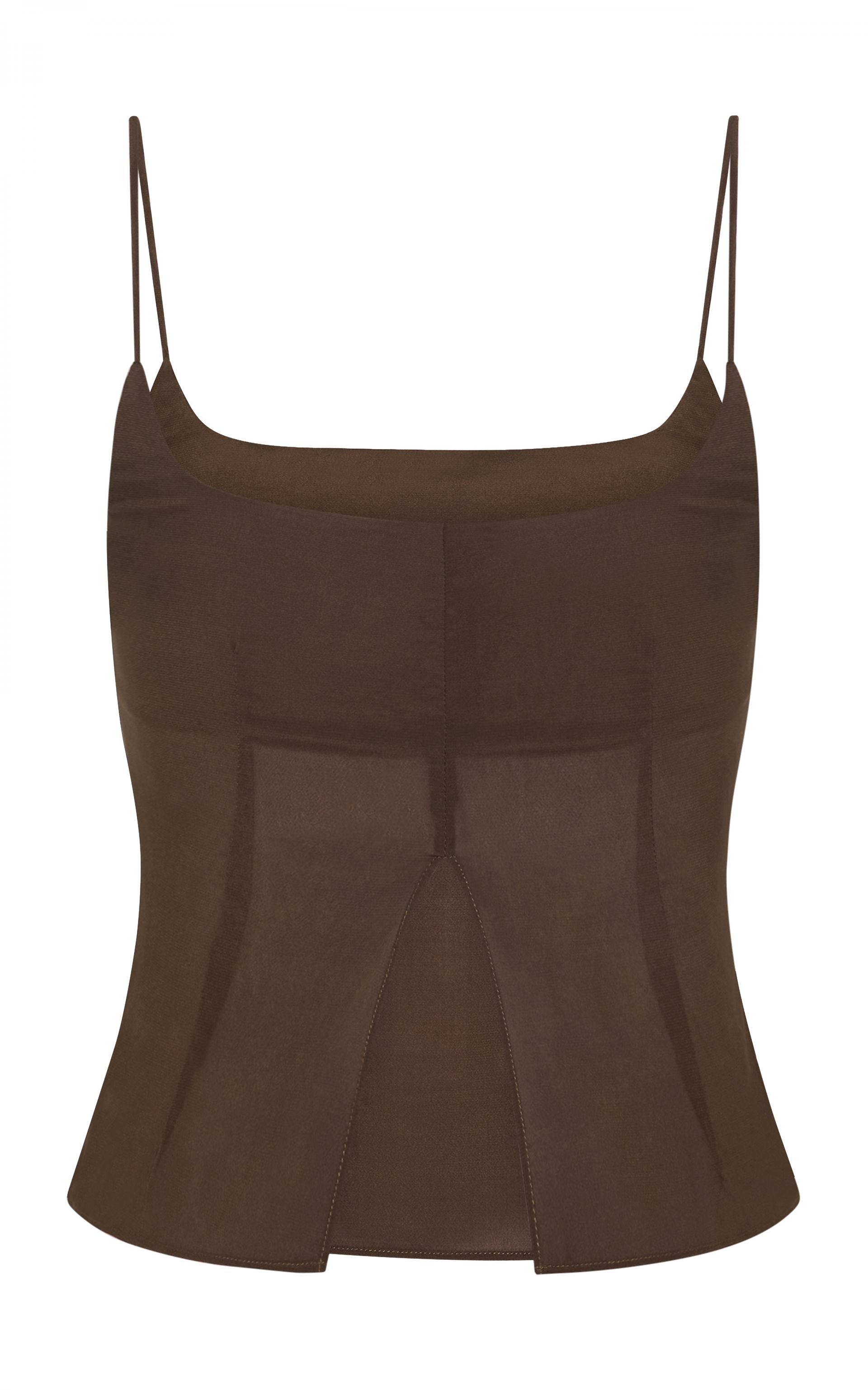 Stretch Silk Cami · Cedar
