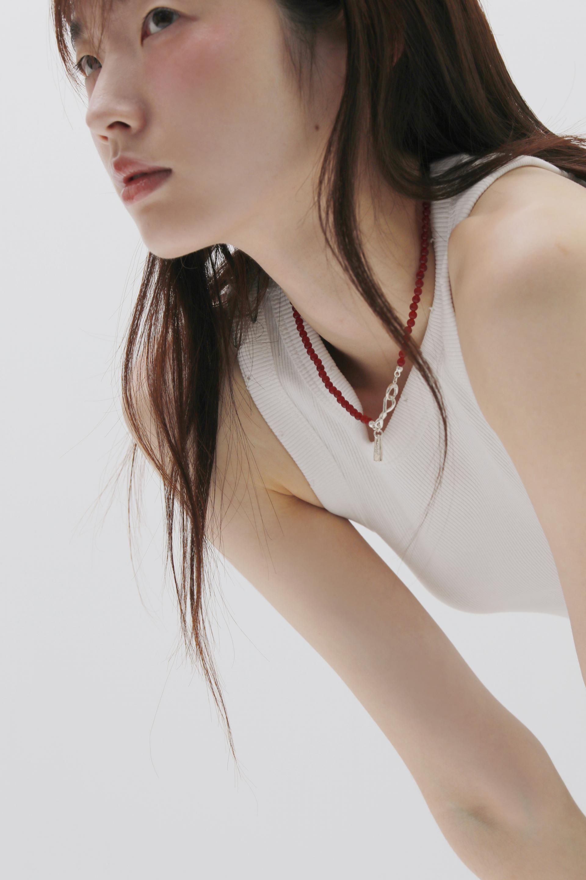 Burgundy necklace