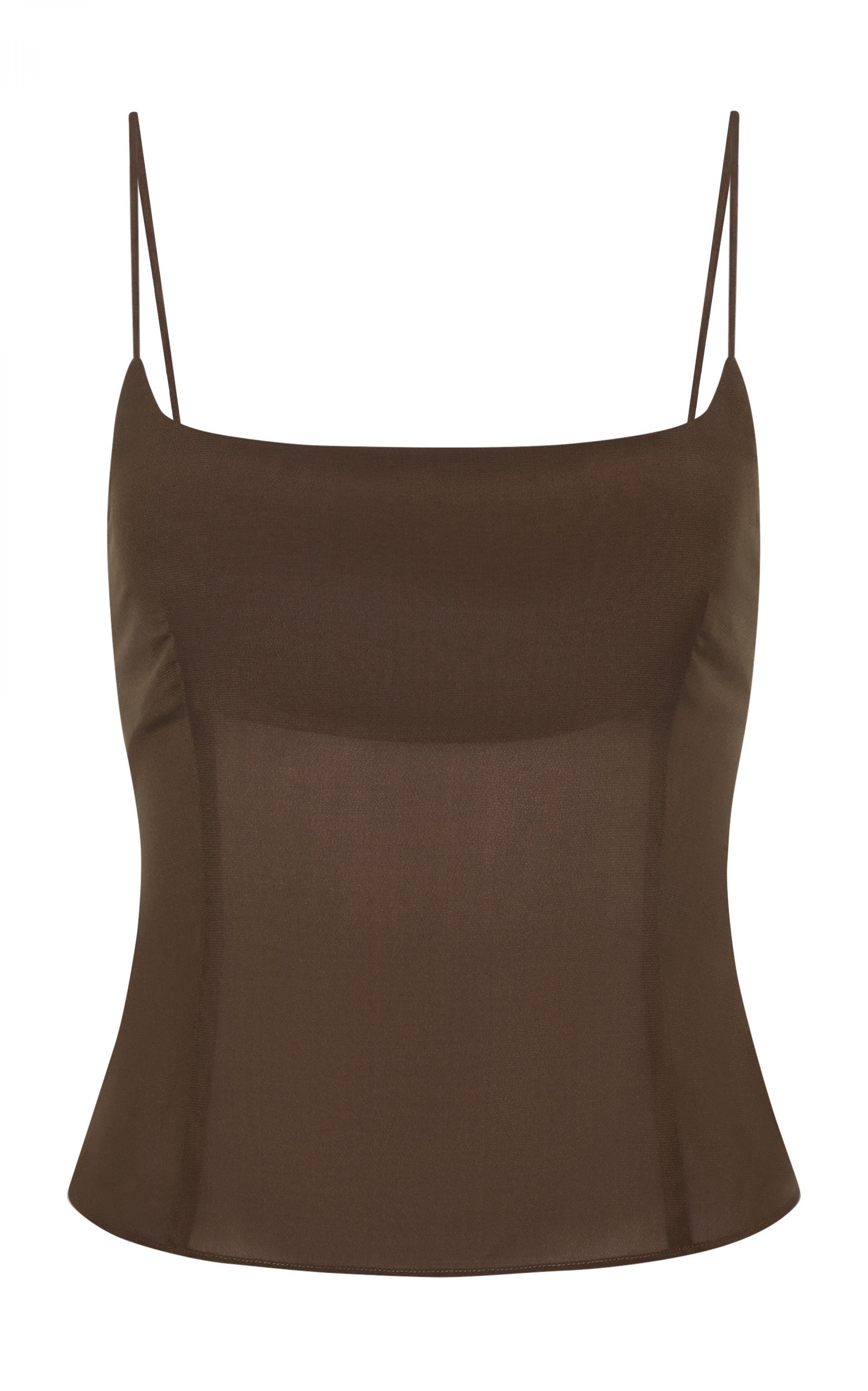 Stretch Silk Cami · Cedar