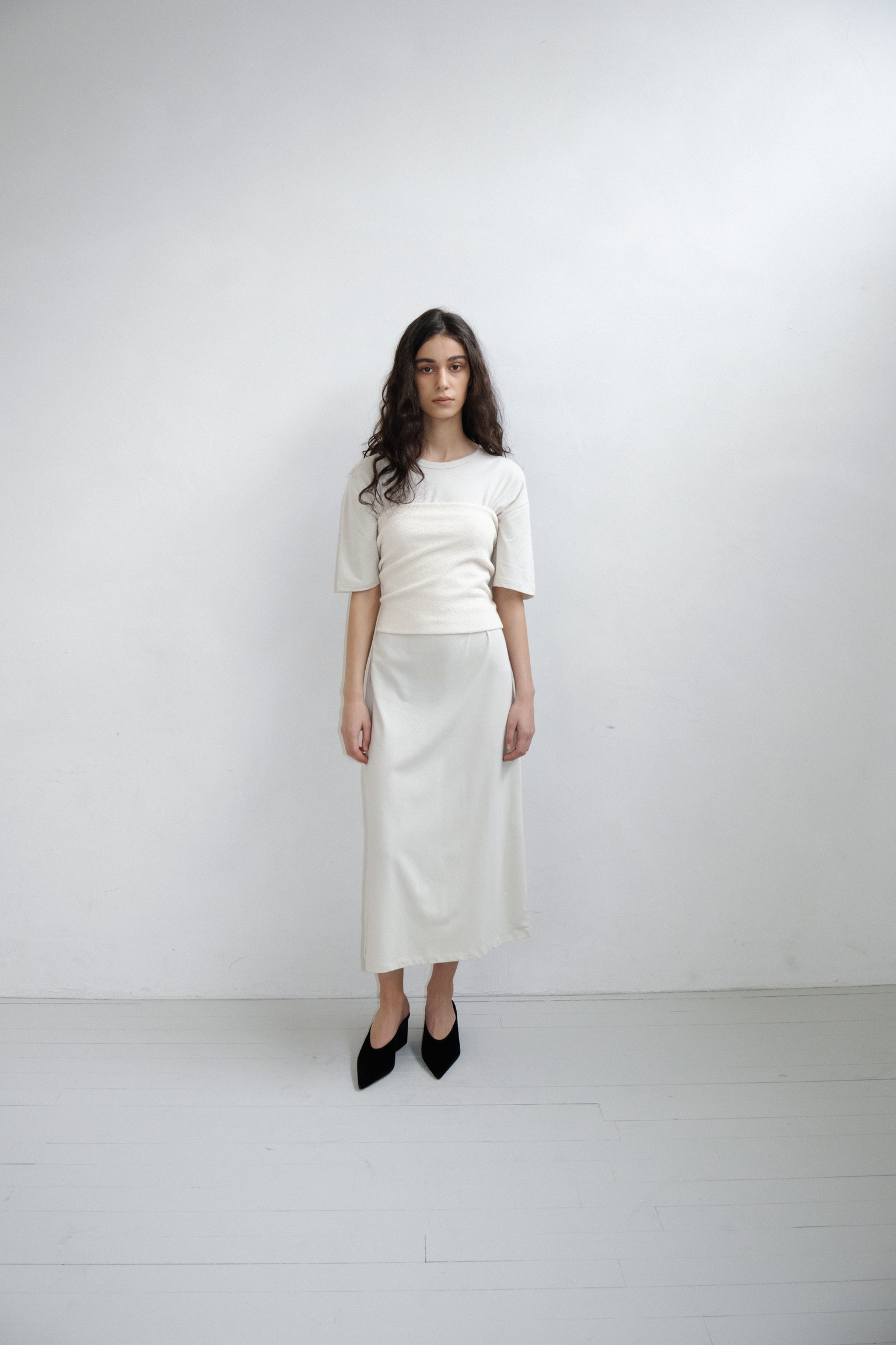 Boucle Knit Bandeau · Cream