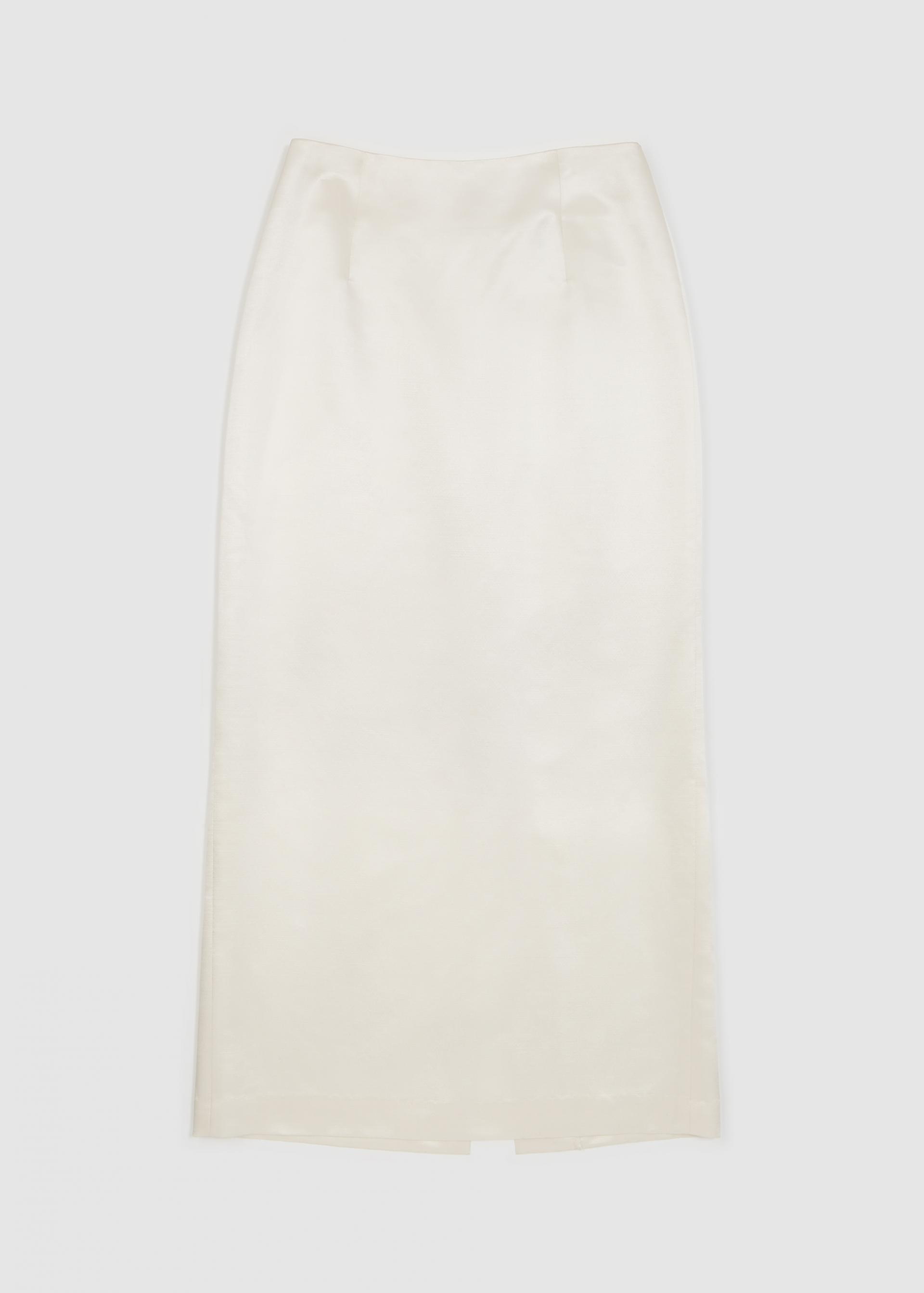 Wool Silk Maxi Skirt · Ivory