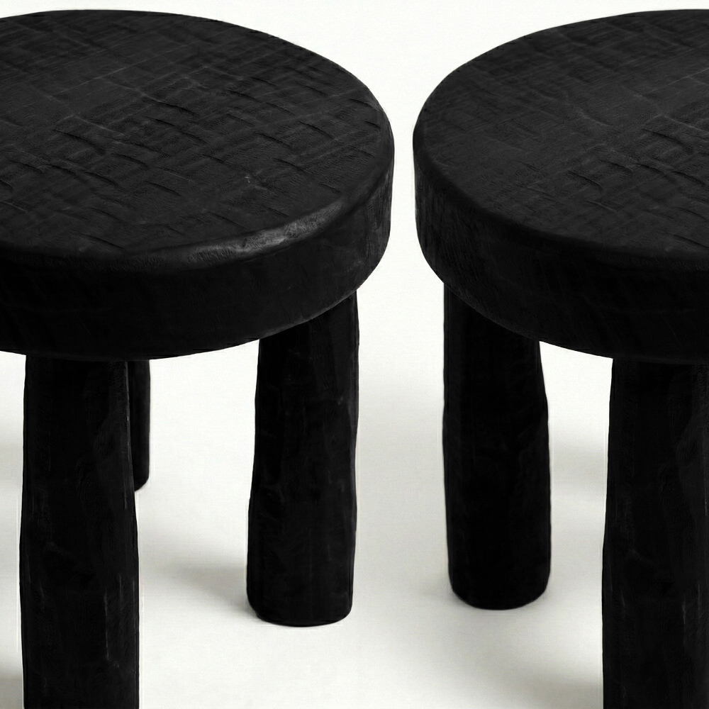 Shabby Millstone Stool