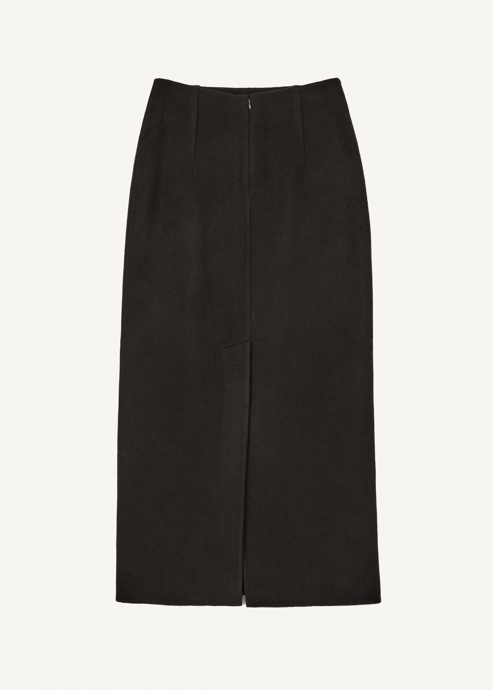 Cashmere maxi skirt ·Chocolate