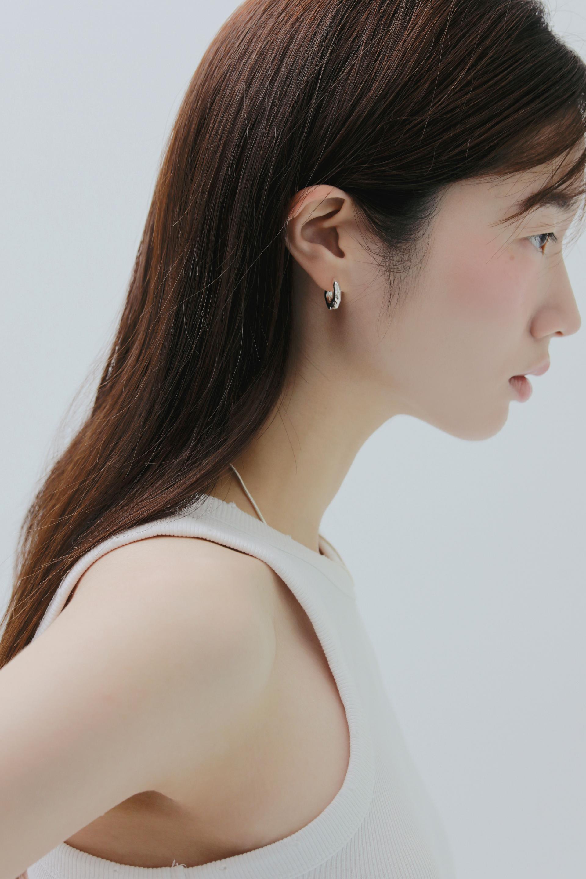 Textured hoop earring