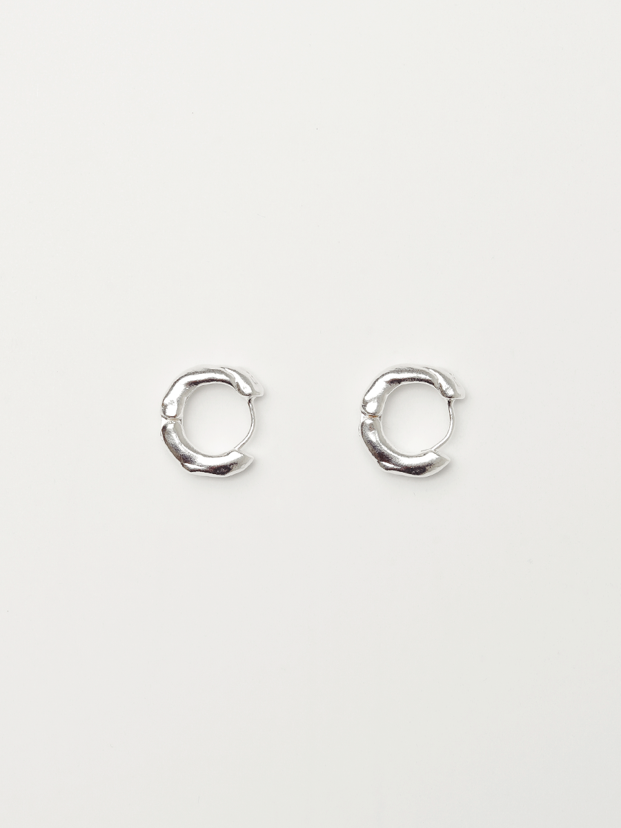 Textured hoop earring