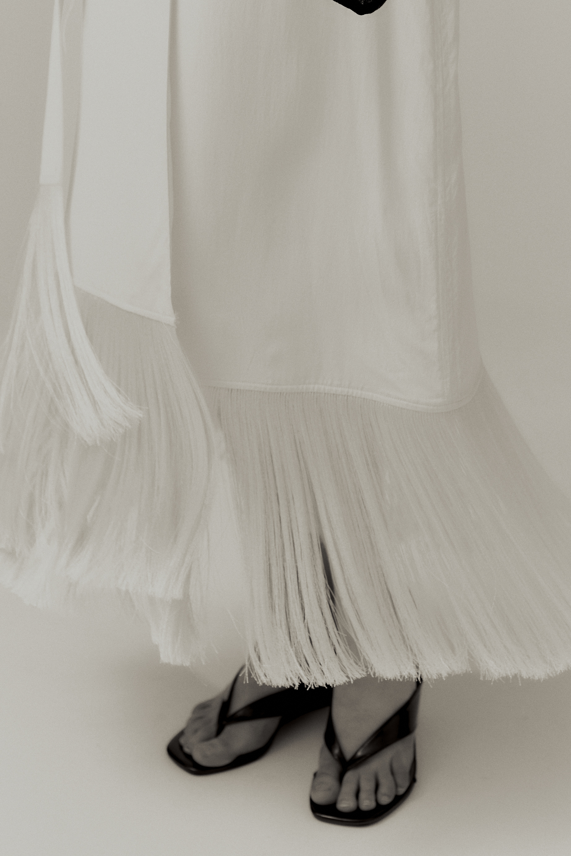 Dean Fringe Wrap Skirt · Sand