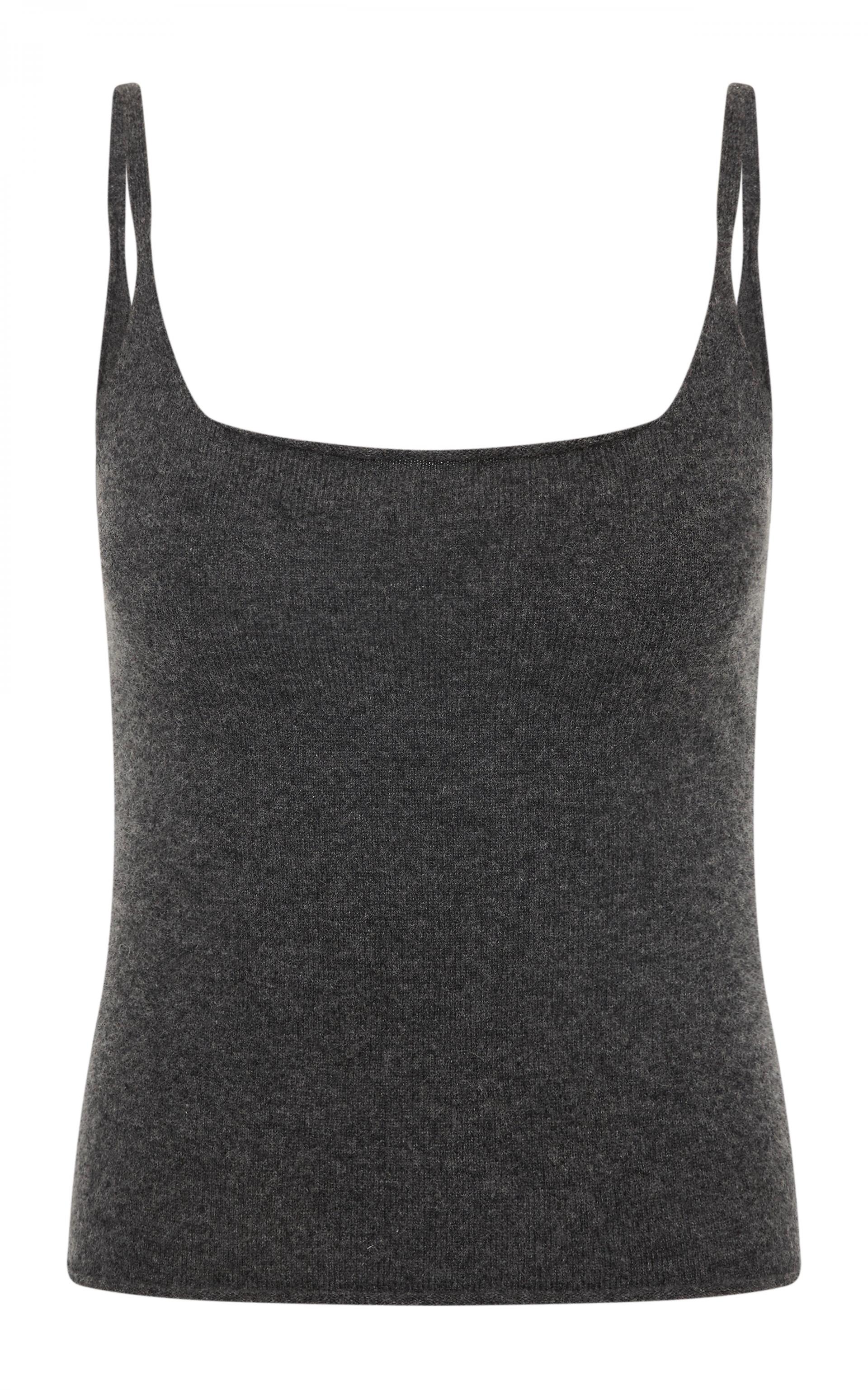 Merino Wool Slim Tank · Charcoal Melange