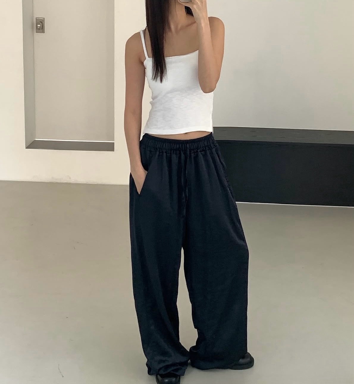 Satin flow pants