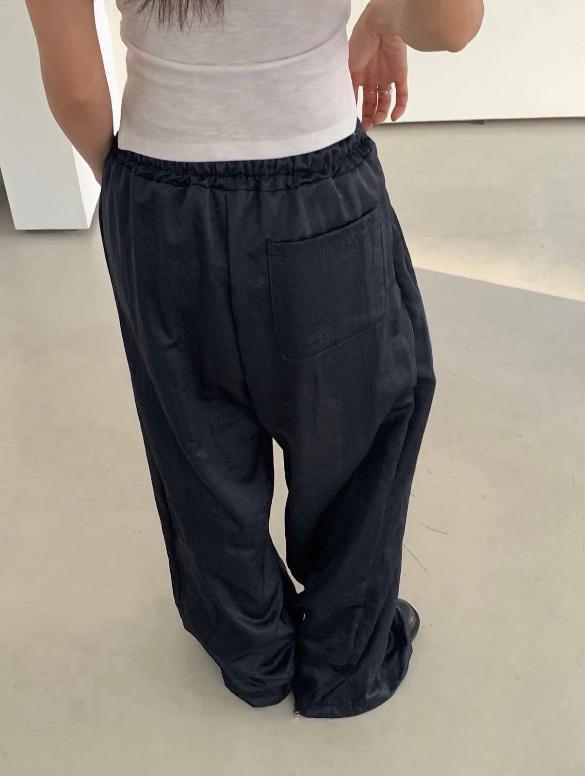 Satin flow pants