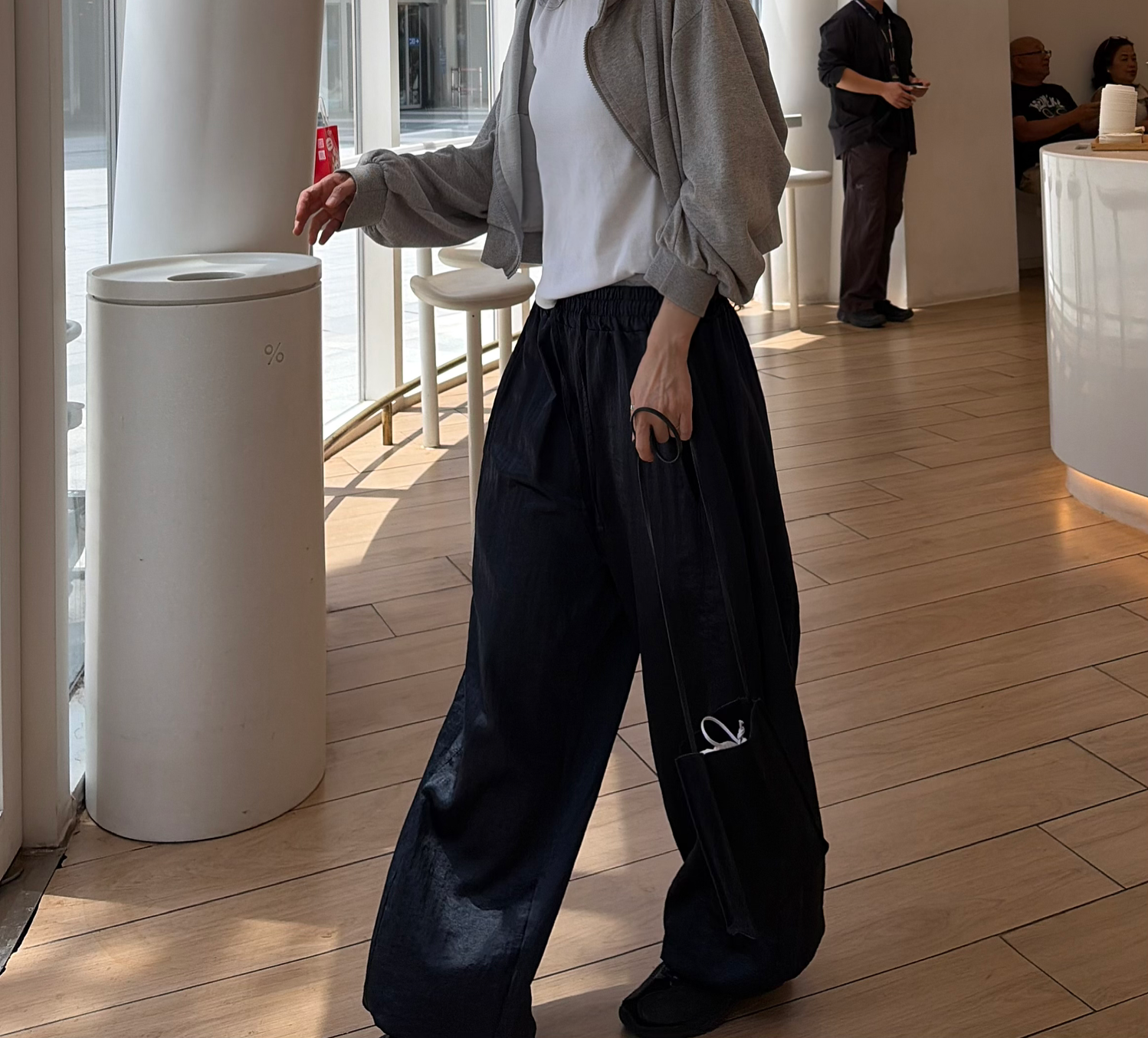 Satin flow pants