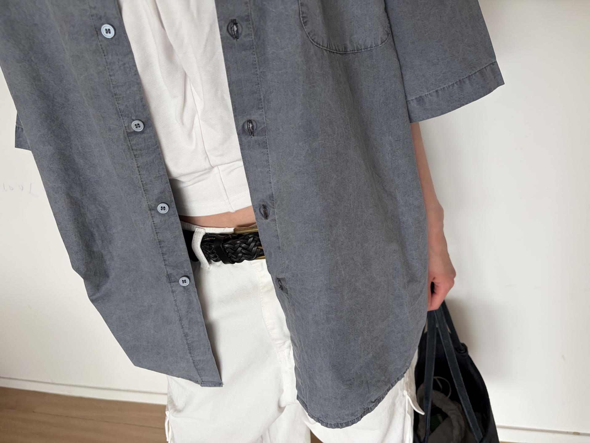 Faded wash half shirt