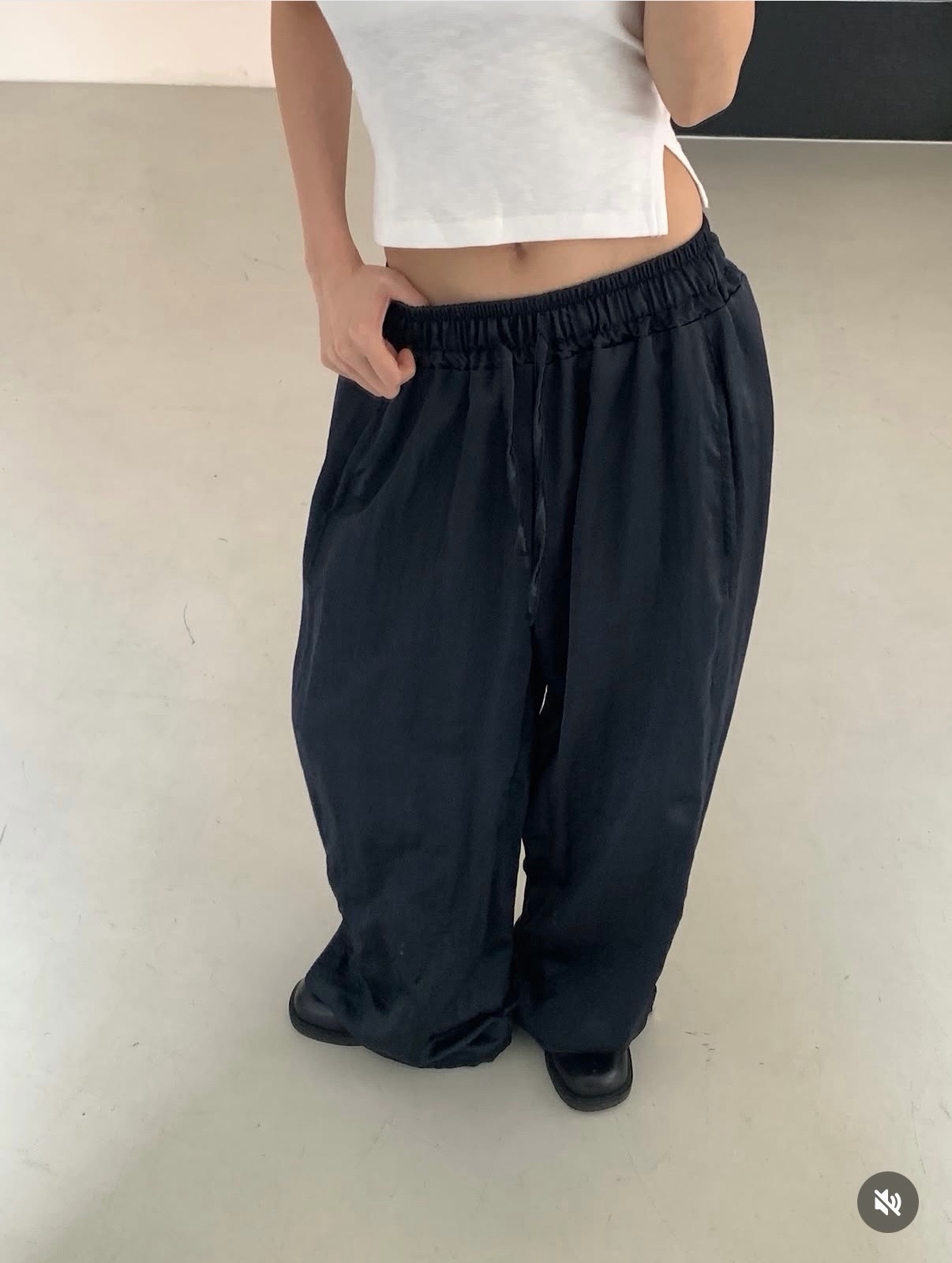 Satin flow pants