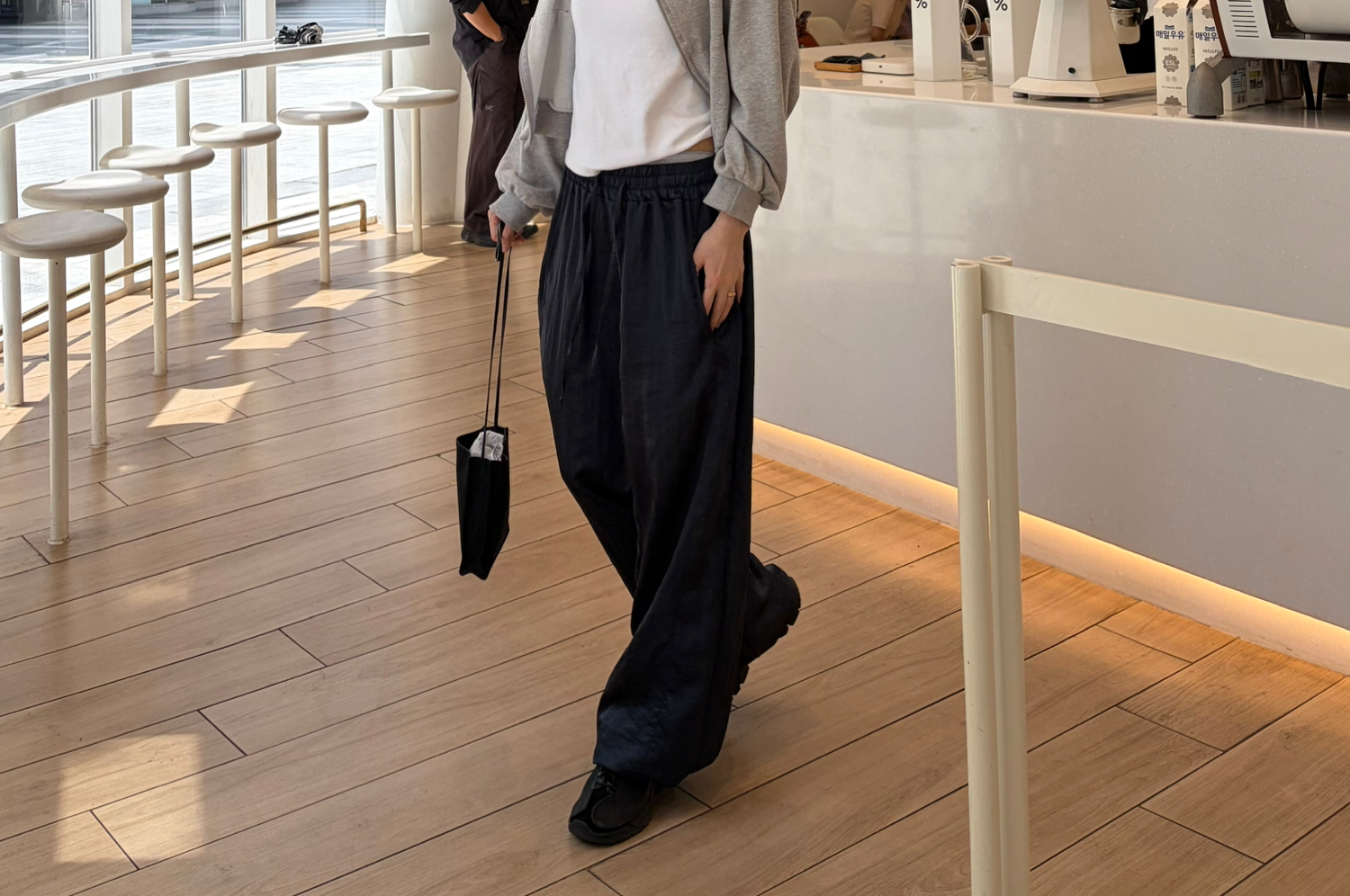 Satin flow pants