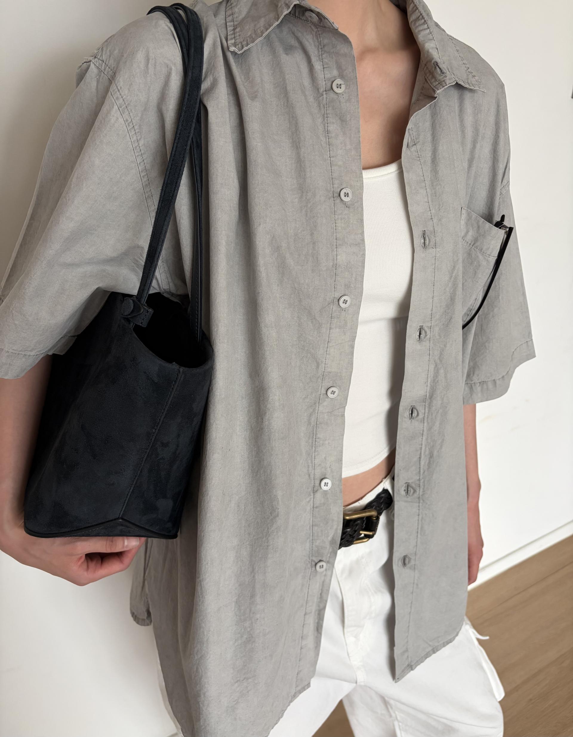 Faded wash half shirt