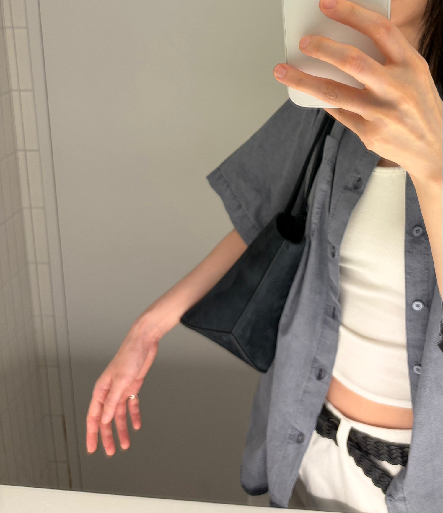 Faded wash half shirt