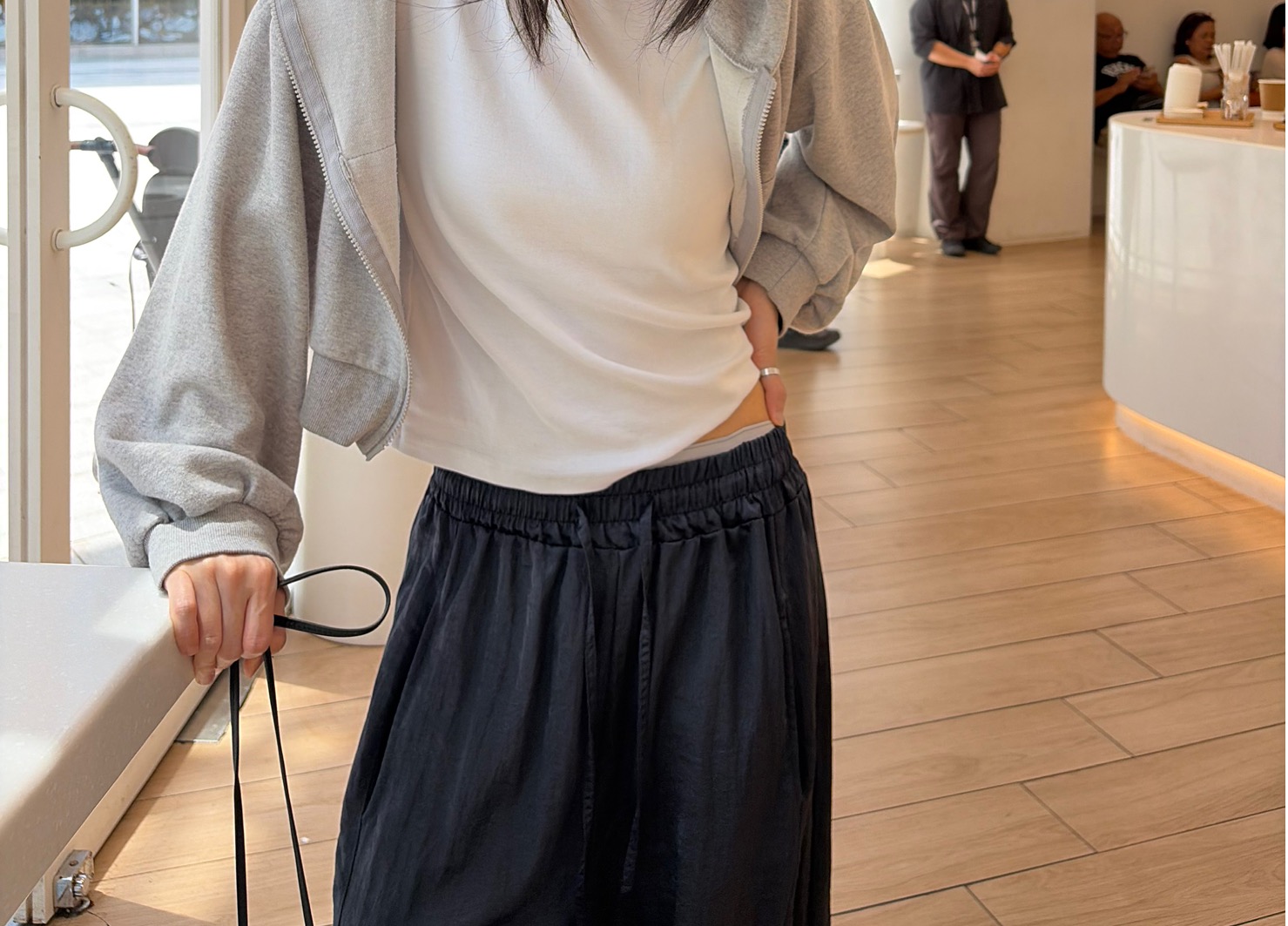 Satin flow pants