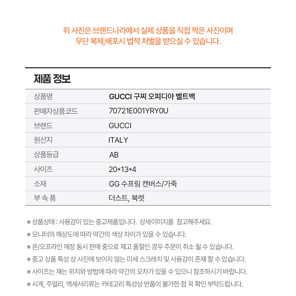 GUCCI 구찌 오피디아 벨트백 *AB