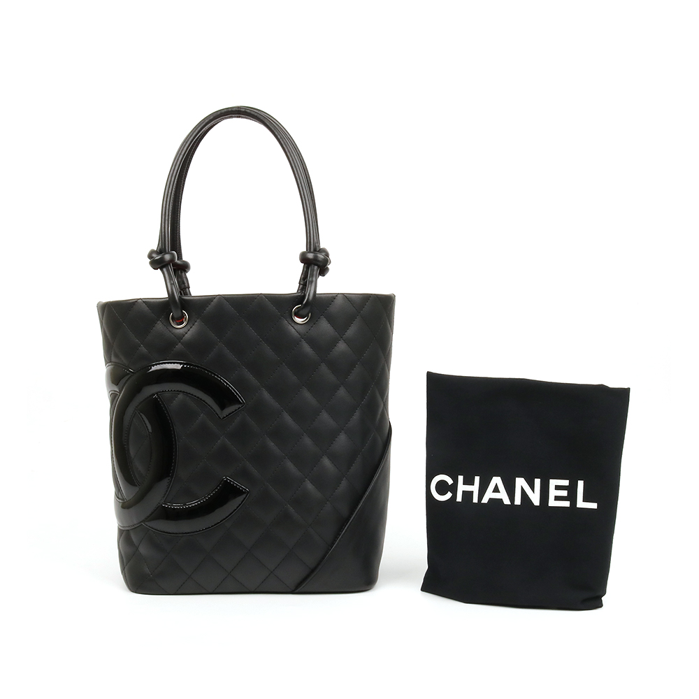 CHANEL 샤넬 깜봉 블랙 토트 *AB