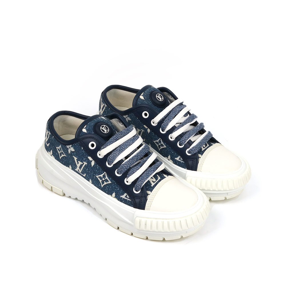 LOUIS VUITTON 루이비통 데님 스쿼드 스니커즈 35 1/2 (225mm) *A