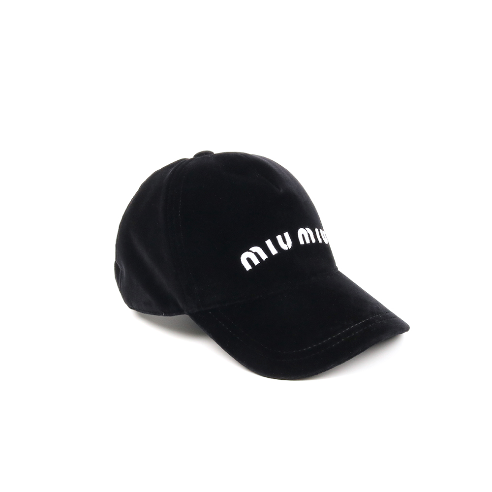 MIUMIU 미우미우 벨벳 볼캡 모자 *A