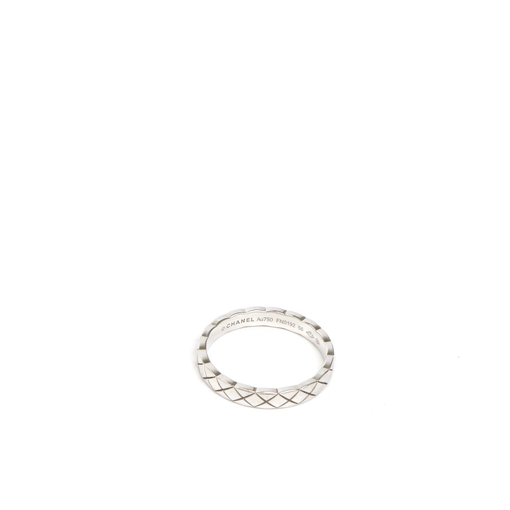 CHANEL 샤넬 코코크러쉬 화이트 골드 링*AB