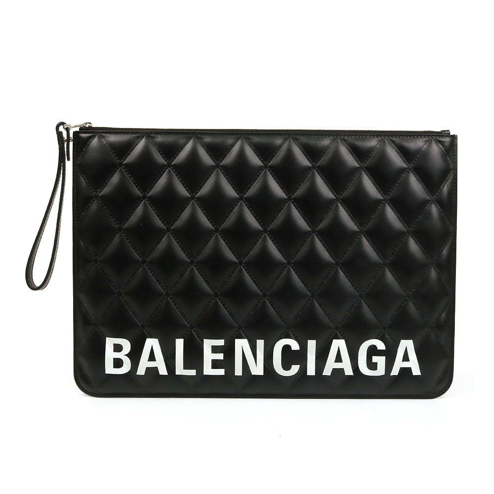 BALENCIAGA 발렌시아가 로고 퀼팅 클러치