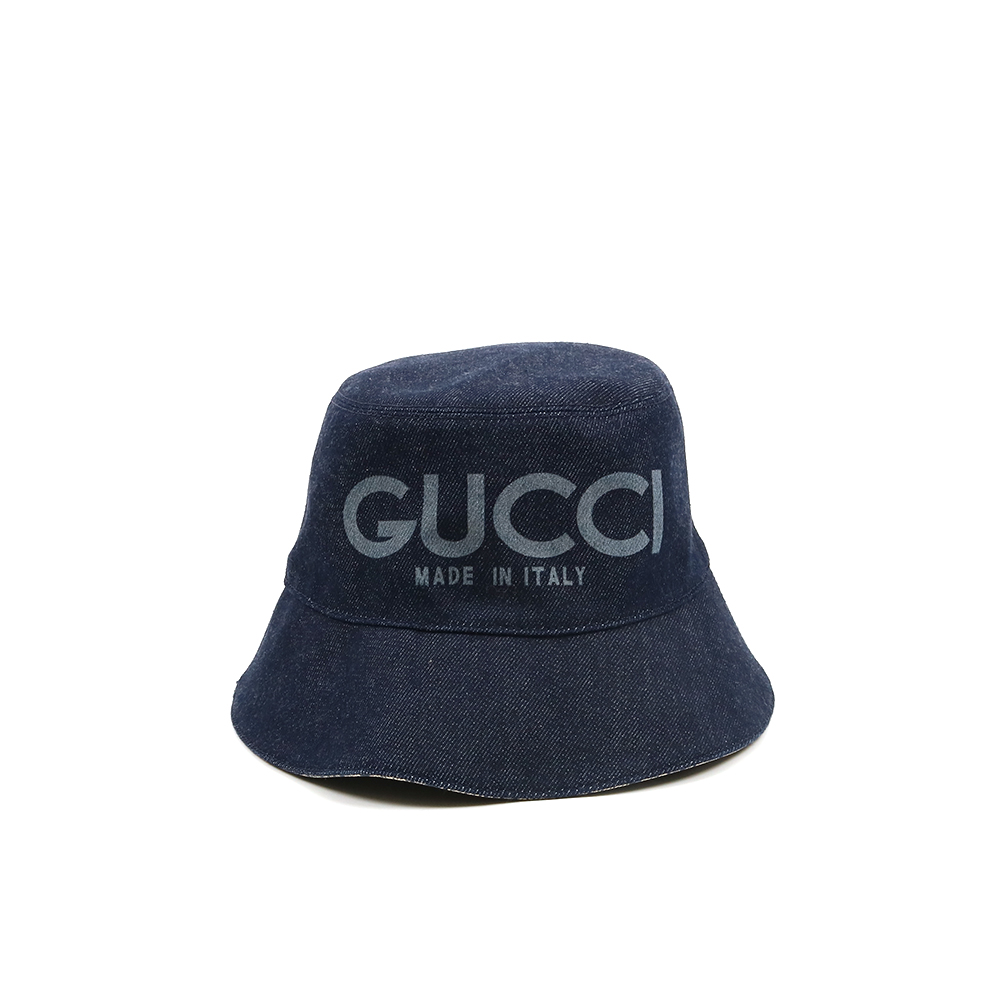 GUCCI 구찌 레이저드 데님 버킷햇