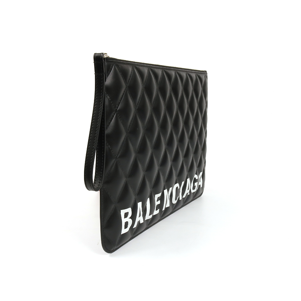 BALENCIAGA 발렌시아가 로고 퀼팅 클러치