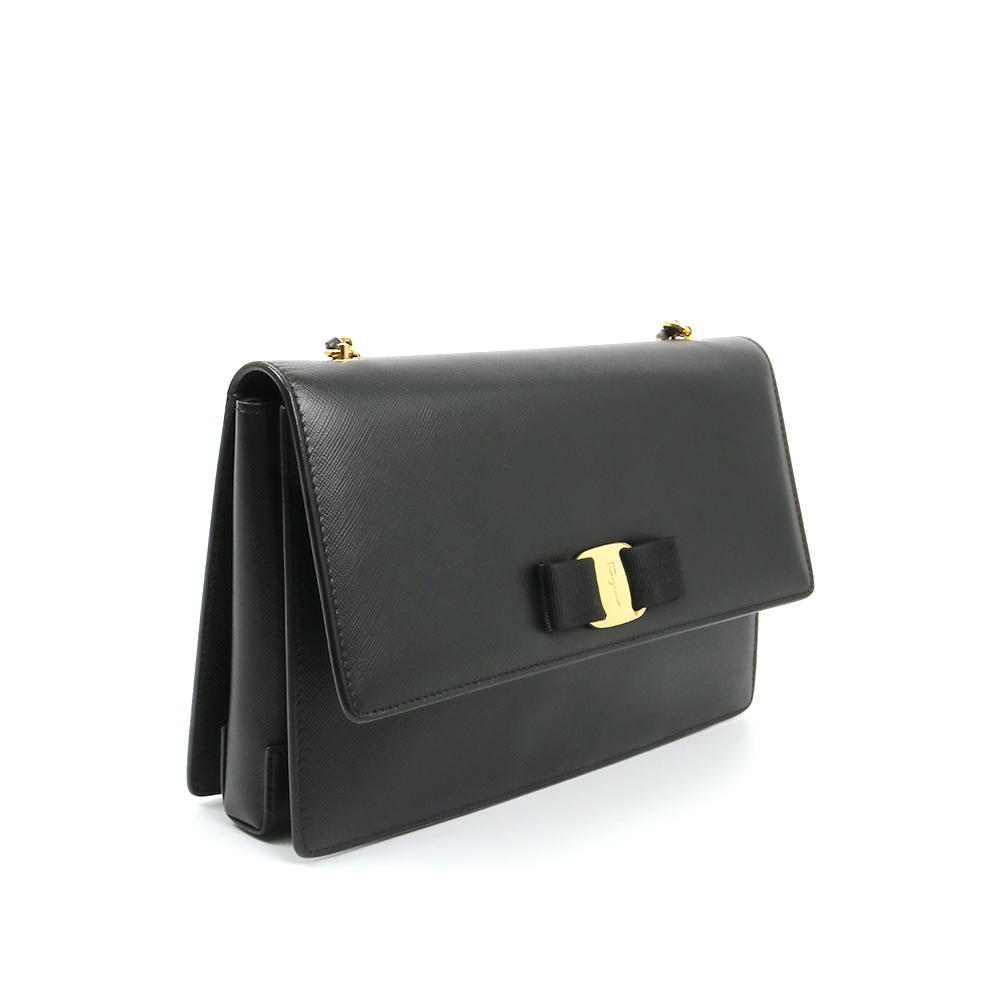 FERRAGAMO 페라가모 바라 지니 체인 숄더*AB
