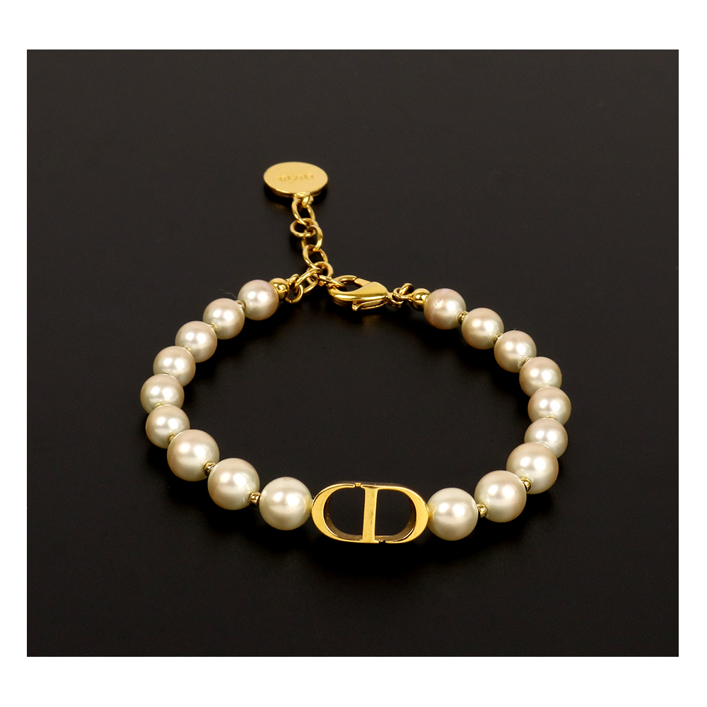CHRISTIAN DIOR 크리스찬 디올 몽테인 진주 팔찌 *AB