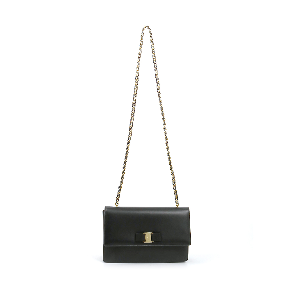FERRAGAMO 페라가모 바라 지니 체인 숄더*AB