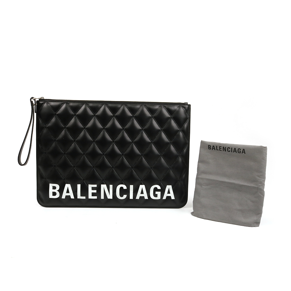 BALENCIAGA 발렌시아가 로고 퀼팅 클러치