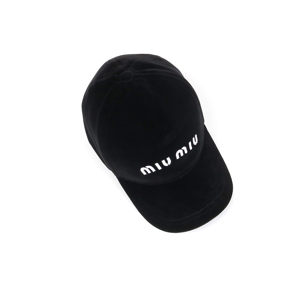 MIUMIU 미우미우 벨벳 볼캡 모자 *A
