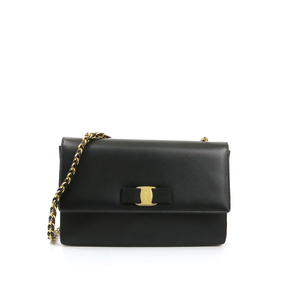 FERRAGAMO 페라가모 바라 지니 체인 숄더*AB
