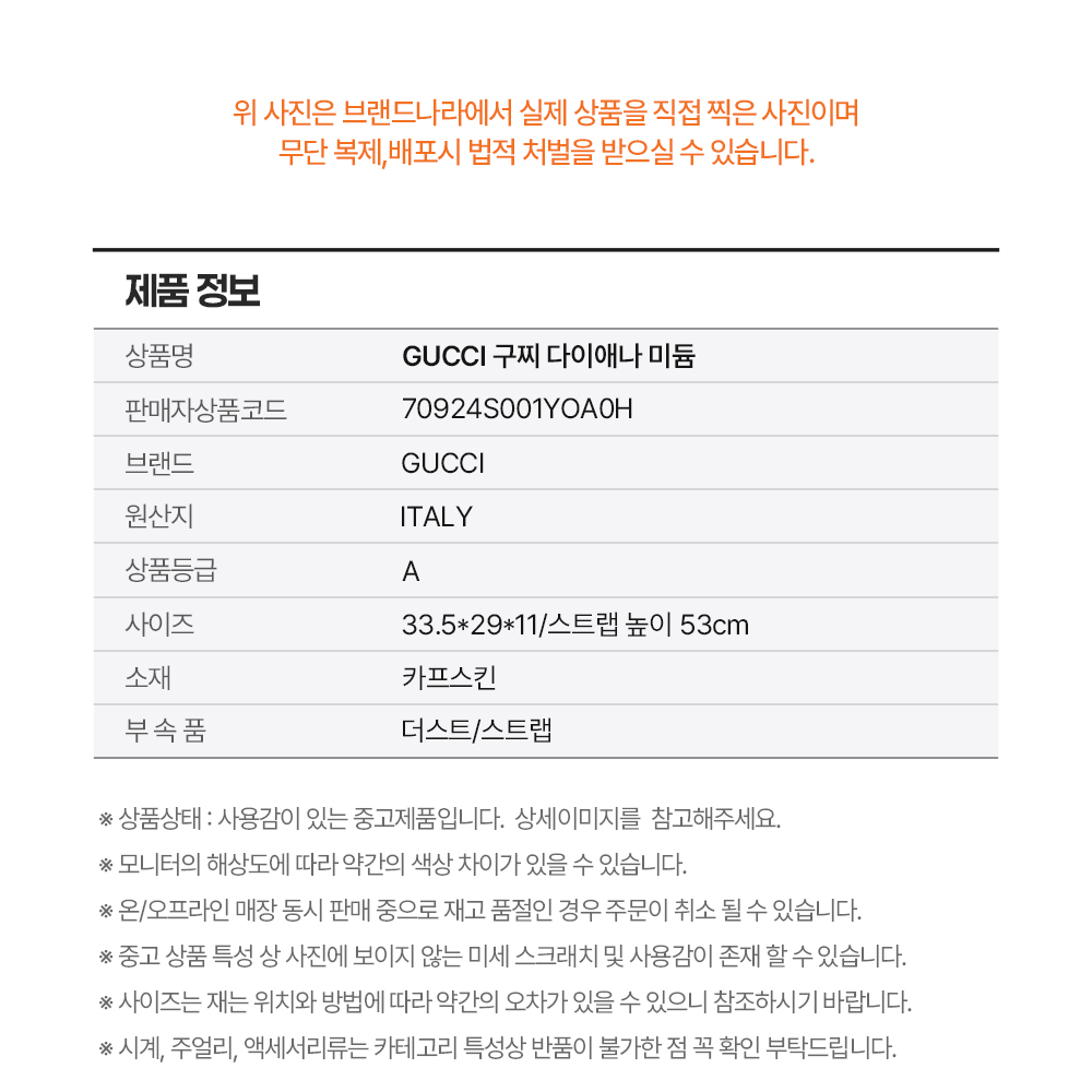GUCCI 구찌 다이애나 미듐 *A