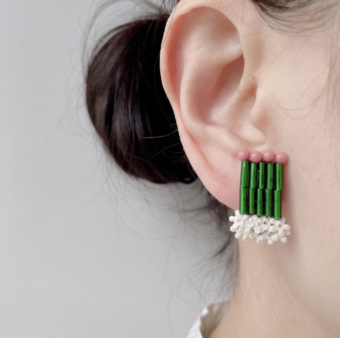 <🇯🇵> “Bouquet” lucky green earrings