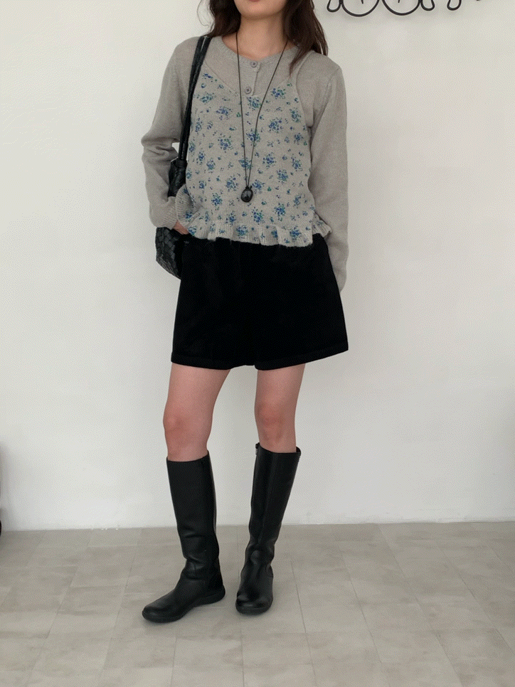 Scoop corduroy short