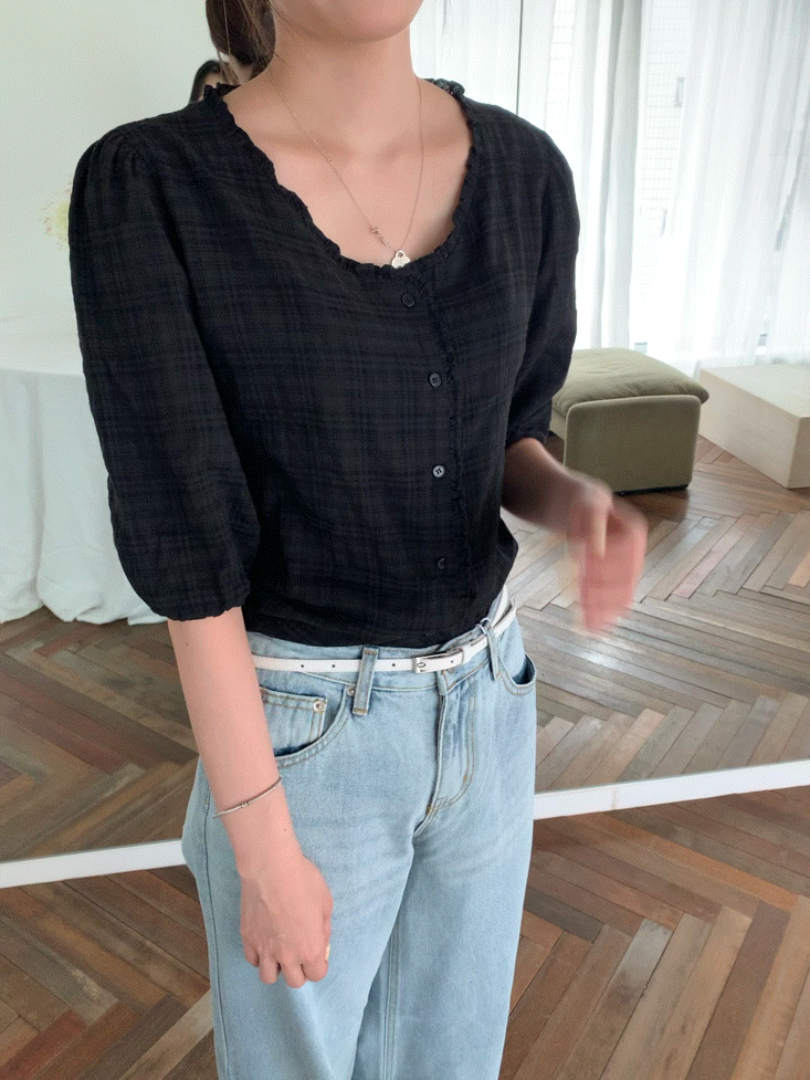 Bien check blouse