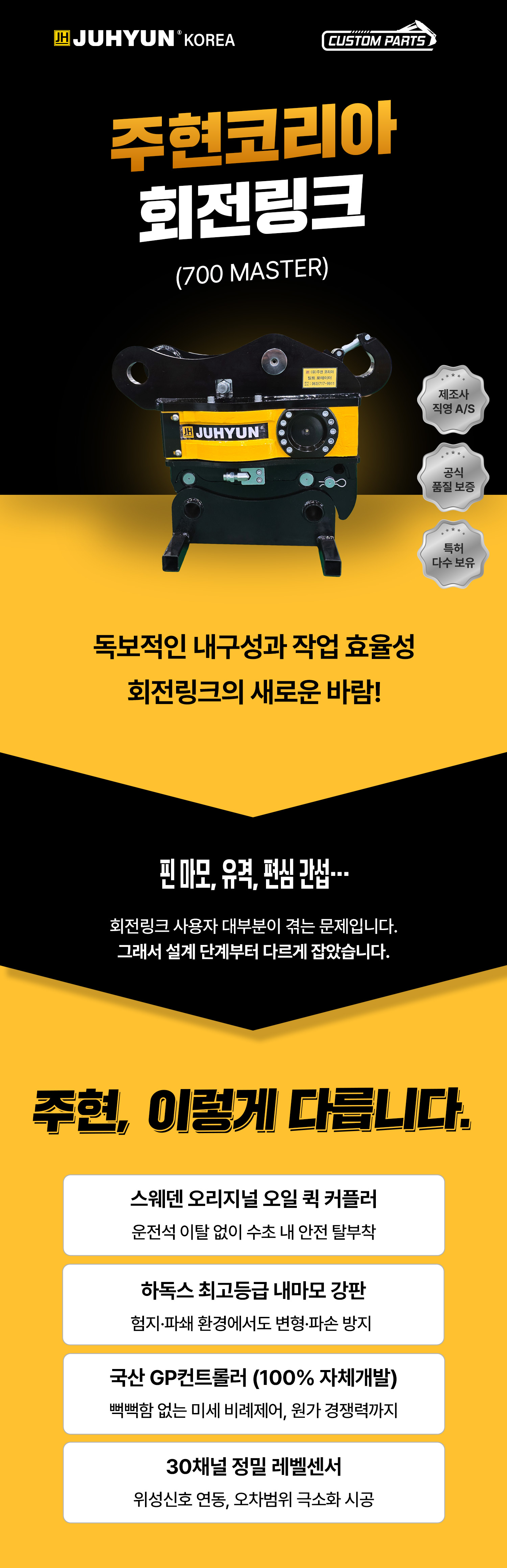 700 MASTER 회전링크 [14~17톤][다이렉트형]