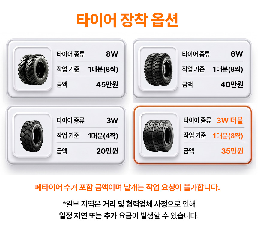 3W 14PR 더블 타이어 EDT