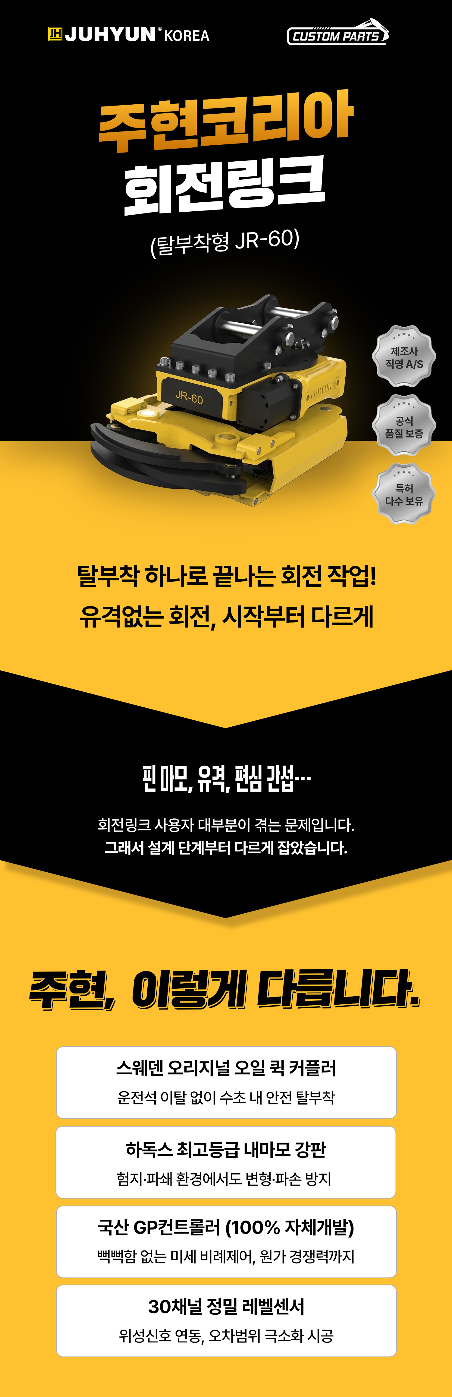 주현 회전링크 탈부착형