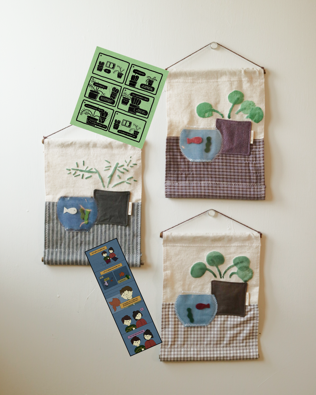 DIY fishbowl & plant pocket | 어항&화분 패브릭포스터 1st drop