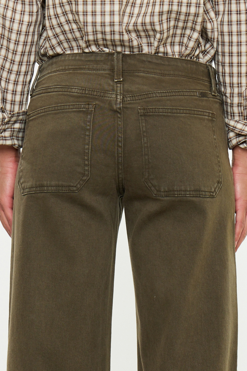미드웨이스트 와이드 스트레이트 데님 샌디