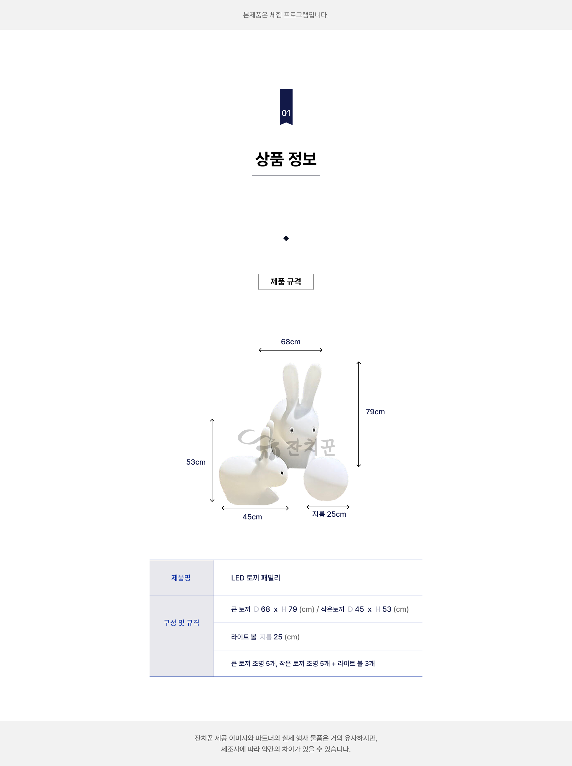 LED 토끼 패밀리