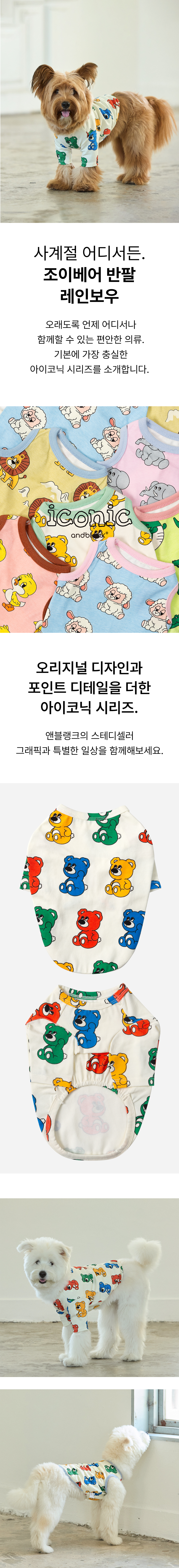 아이코닉 조이베어 반팔 : 레인보우