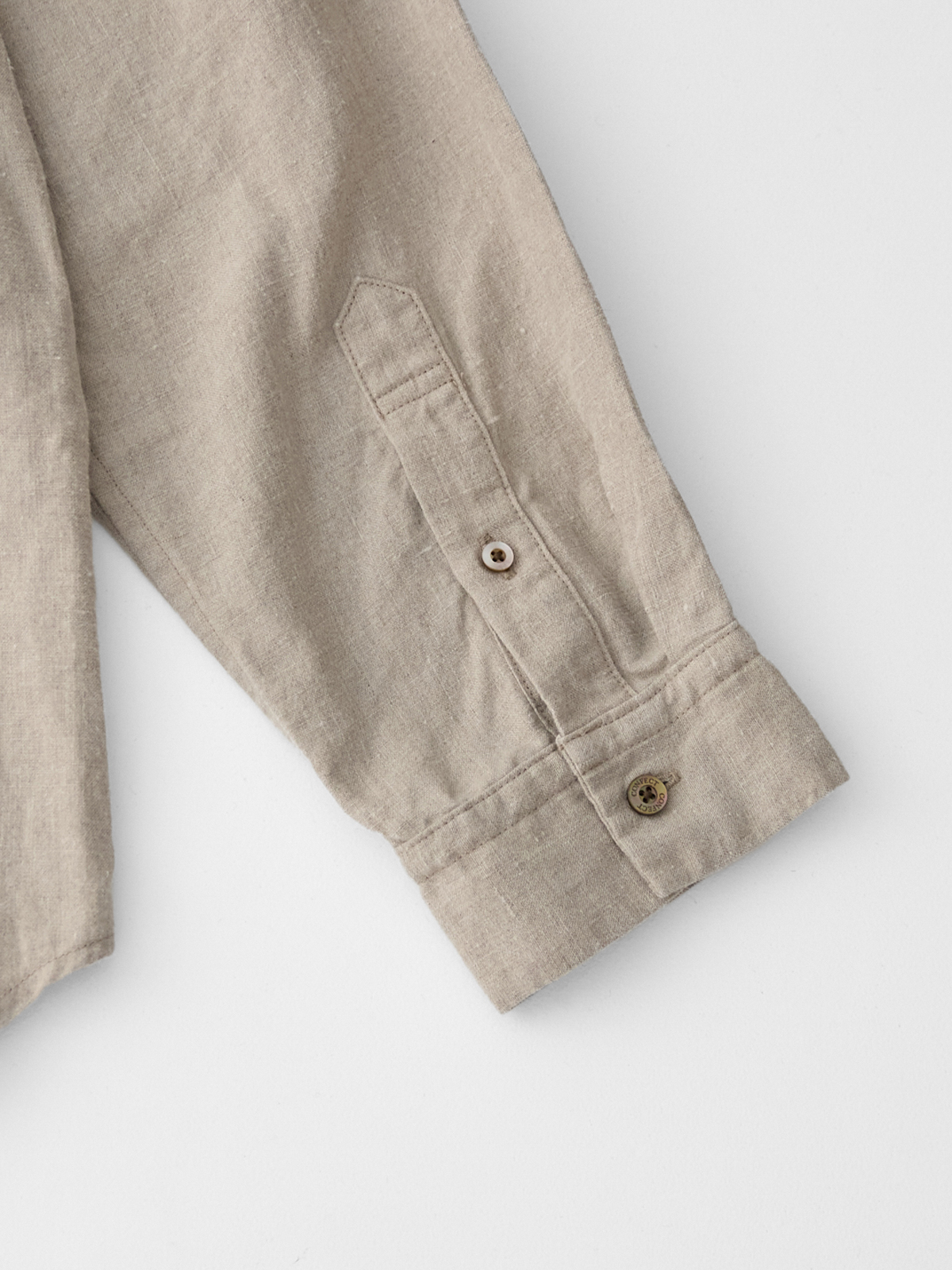 nest Robe CONFECT [네스트로브 컨팩트] - Brushed Linen Regular Collar Shirt - Natural