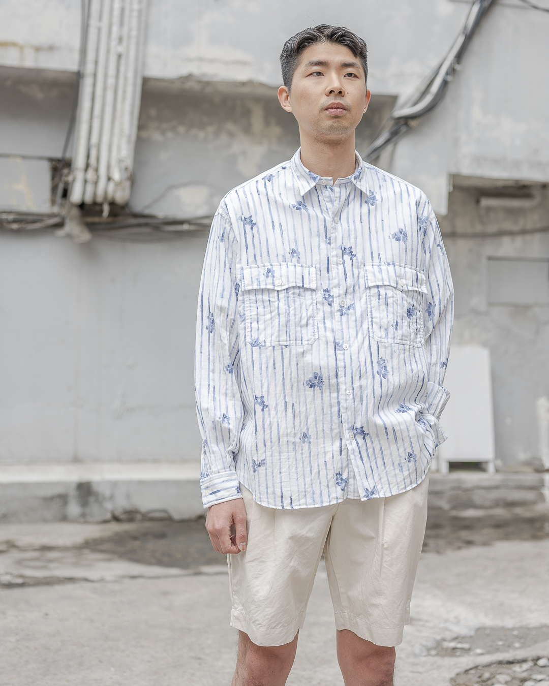 Porter Classic [포터 클래식] - Roll Up 水彩 Stripe shirt : W2KEND