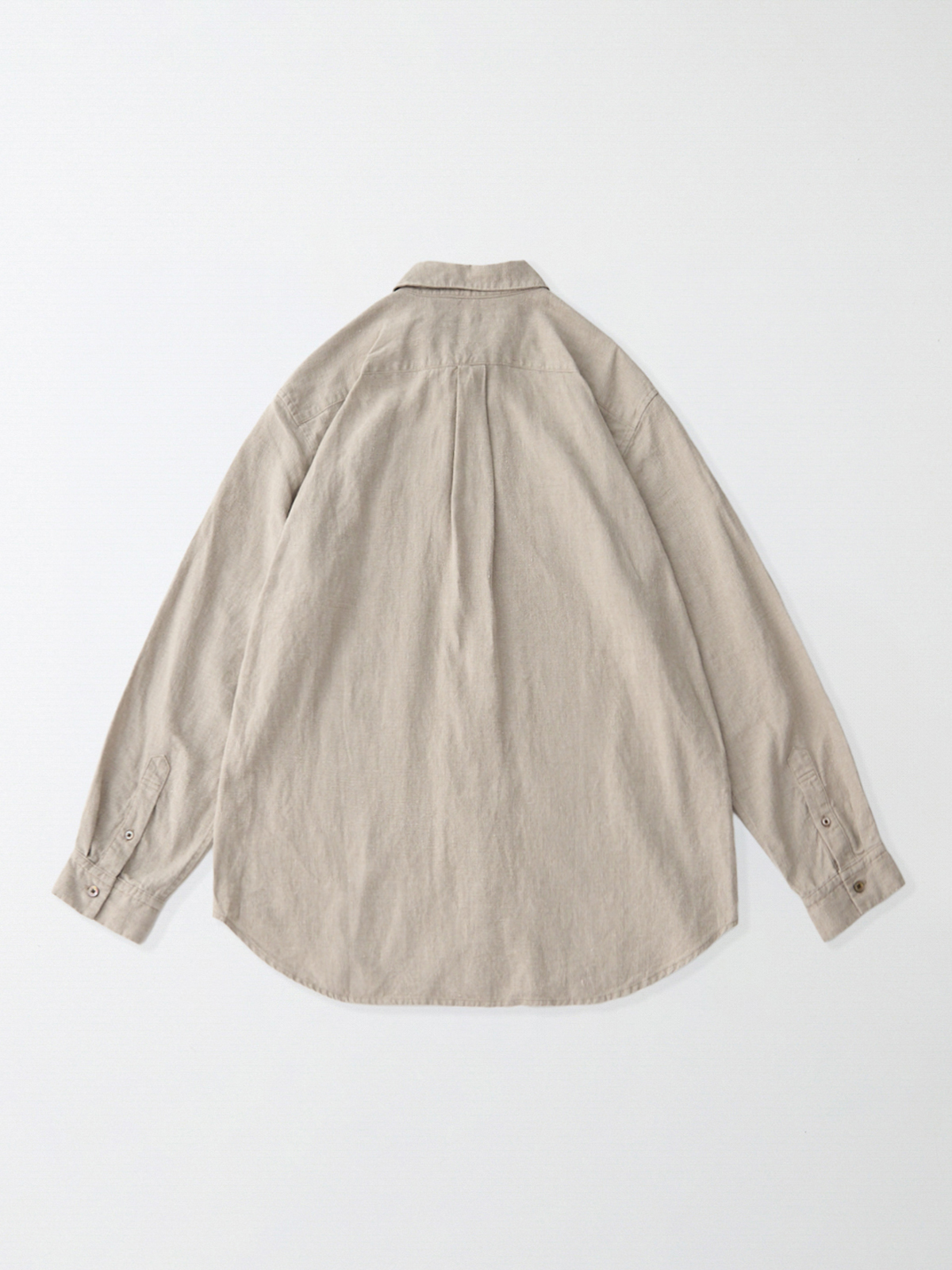 nest Robe CONFECT [네스트로브 컨팩트] - Brushed Linen Regular Collar Shirt - Natural
